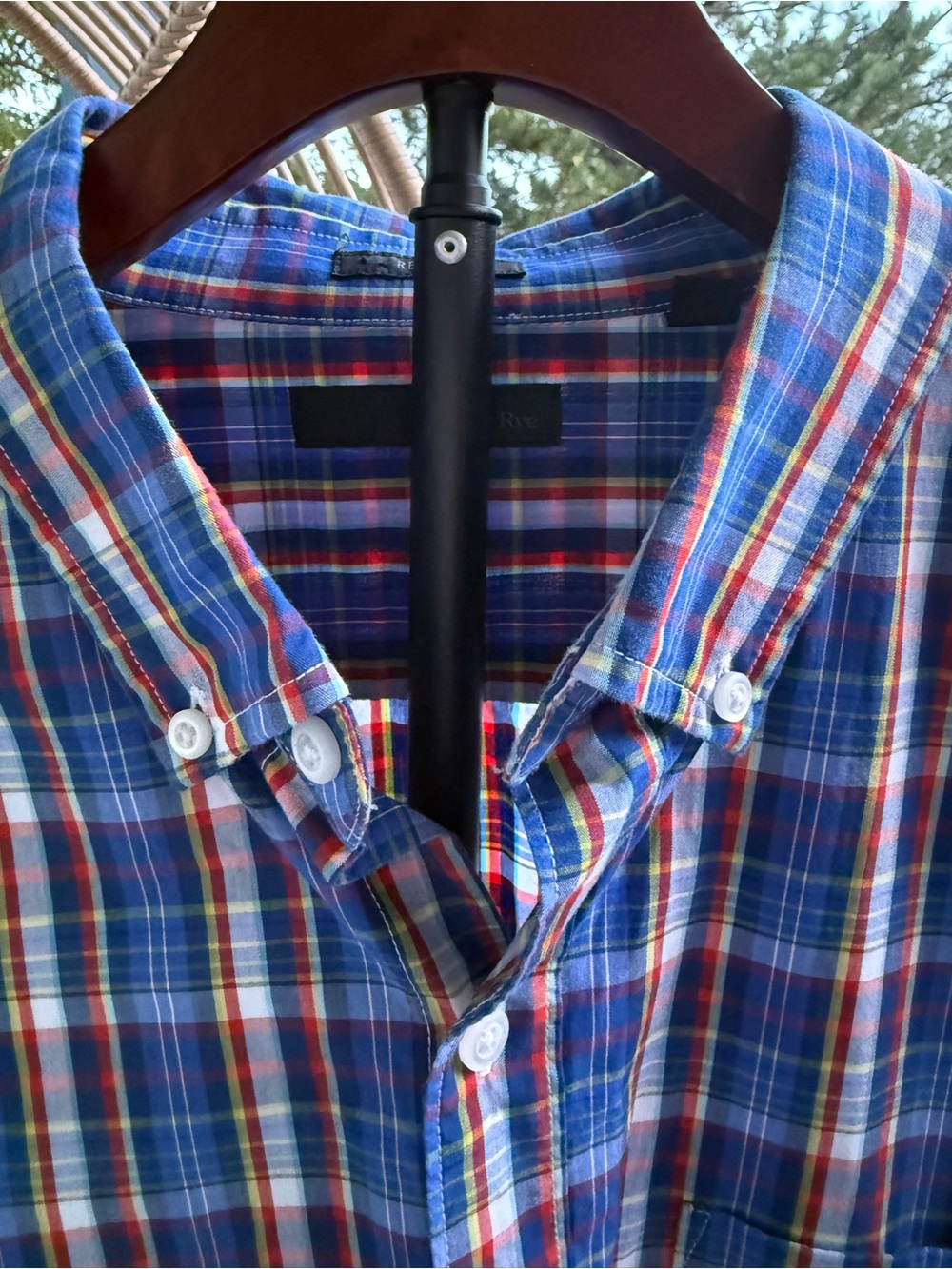 Hawker Rye Men’s Blue Plaid Button-Down Shirt Size XL - Picture 9 of 12